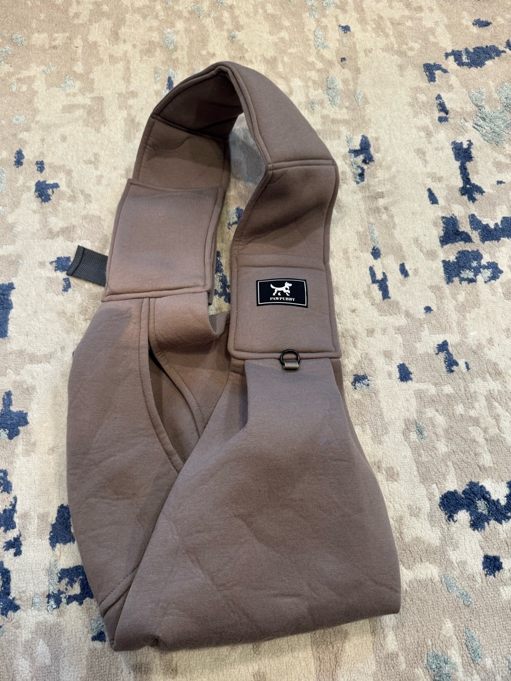 PawPubby Brown Pet Sling with Black & White Logo